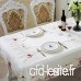 JITIAN Rectangle Nappe Brodée Floral Dentelle Bord Dustproof Table Housses Maison Party Wedding Table Cloths - B07H3KY2HT